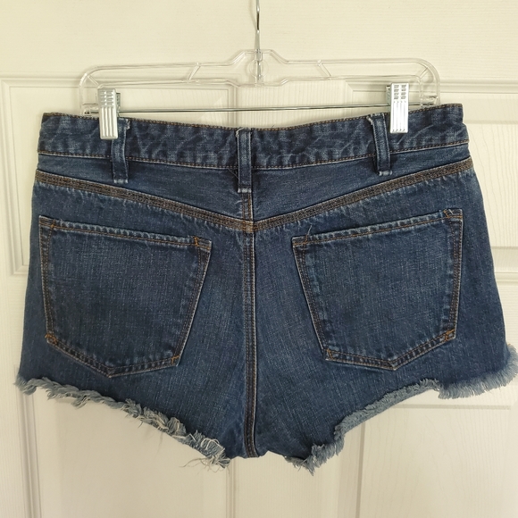 Free People Frayed Hem Jean Shorts Button Fly - Picture 2 of 5